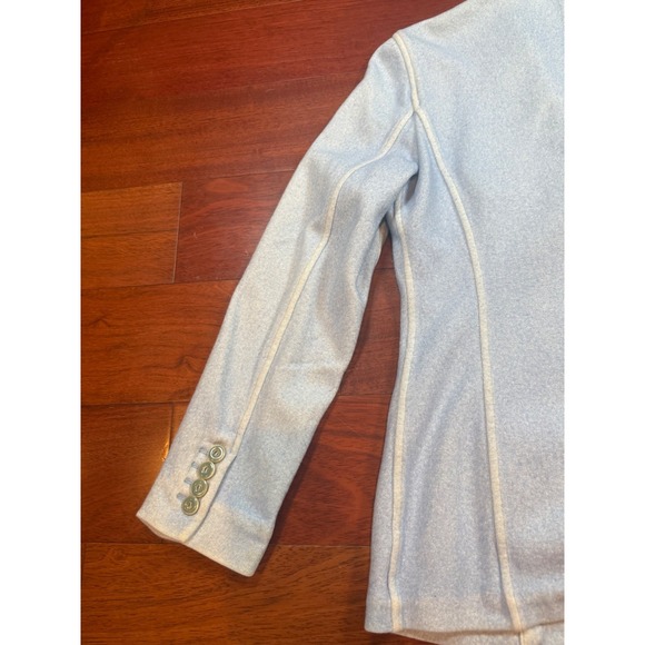 Lanificio Colombo Cashmere Fleece 'Kate' Blazer | Light Blue | Est Size Small - Picture 11 of 14